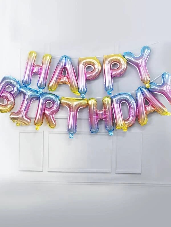 Happy Birthday Ballong Multifärg