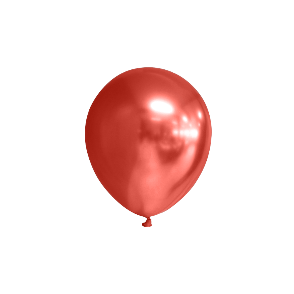 Små Ballonger Chrome Röd - Festdags