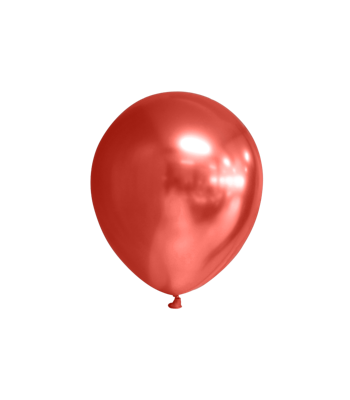 Små Ballonger Chrome Röd