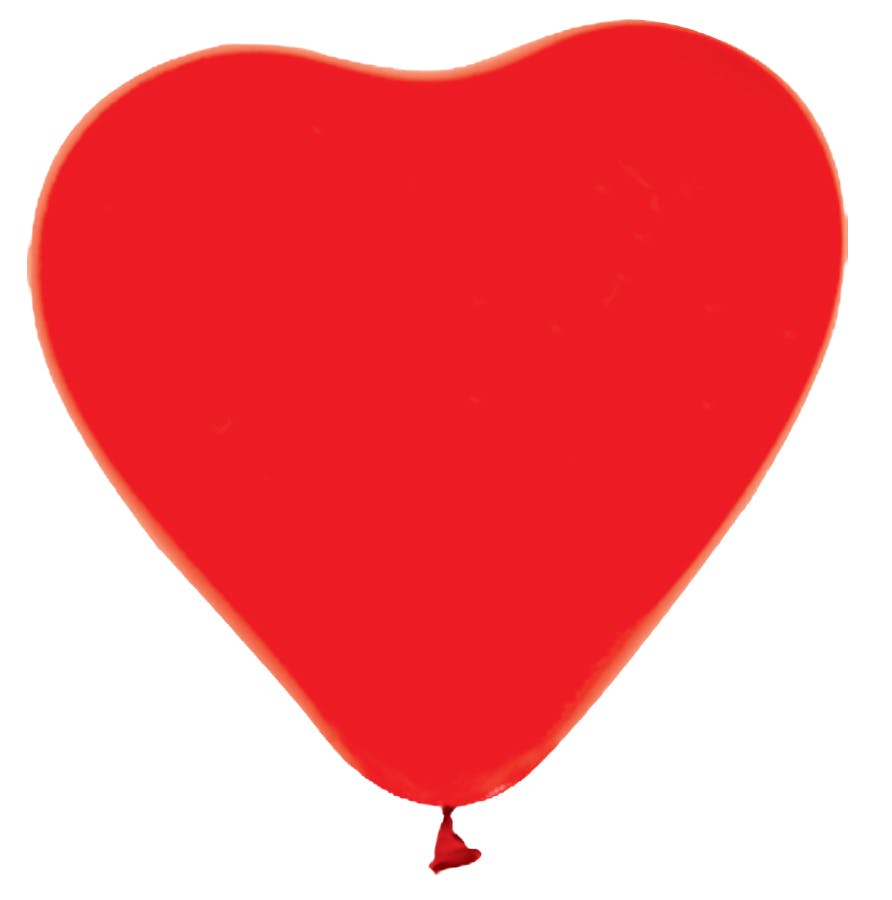 Hjärtballong Röd