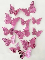 Fjärilar Skrikrosa