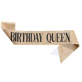 Birthday Queen Ordensband Guld