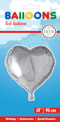 Hjärtformad Ballong Silver