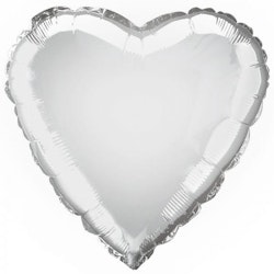 Hjärtformad Ballong Silver