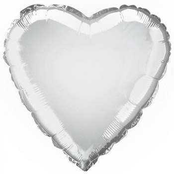 Hjärtformad Ballong Silver