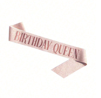 Birthday Queen Ordensband Roséguld
