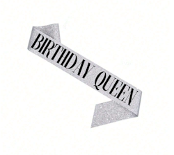 Birthday Queen Ordensband Silver