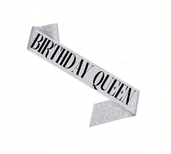Birthday Queen Ordensband Silver