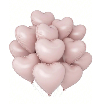 Hjärtballonger Pastellrosa