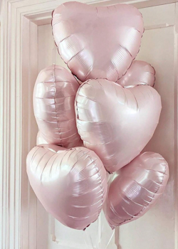 Hjärtballonger Pastellrosa