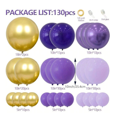 Ballongbåge Lila/Guld
