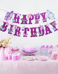 Happy Birthday Girlang Fjärilar