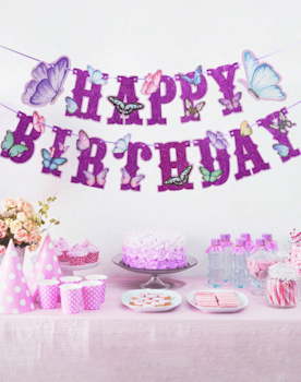 Happy Birthday Girlang Fjärilar