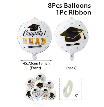 Examen/Studenten Ballonger Vit