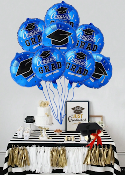 Examen/Studenten Ballonger Blå