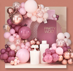 Ballongbåge Roséguld/Rosa