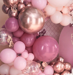 Ballongbåge Roséguld/Rosa