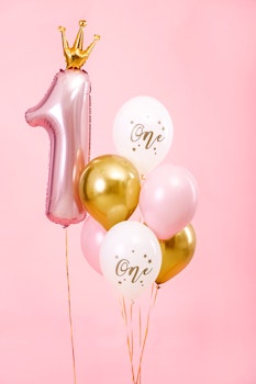 One Ballonger Rosa/Guld