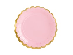Papperstallrikar Pastellrosa