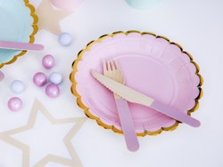 Papperstallrikar Pastellrosa