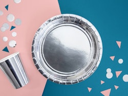Papperstallrikar Silver