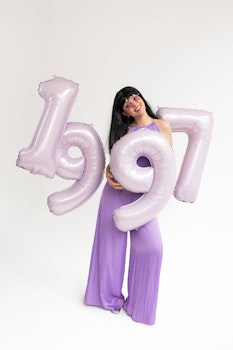 Sifferballong Pastell Lila