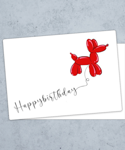 Balloon Animal Birthday Card 2