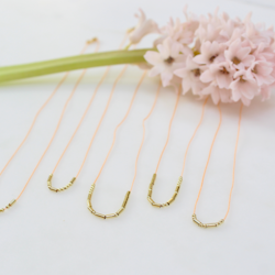 Lucky Feather - Morse-Code Gold Necklace - LOVED