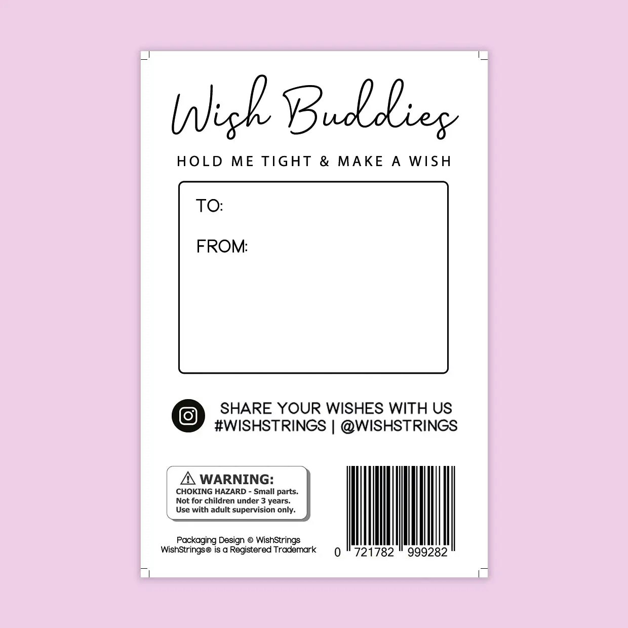 Wishstring Wishing Buddies Pockethug - Purple Dinosaur