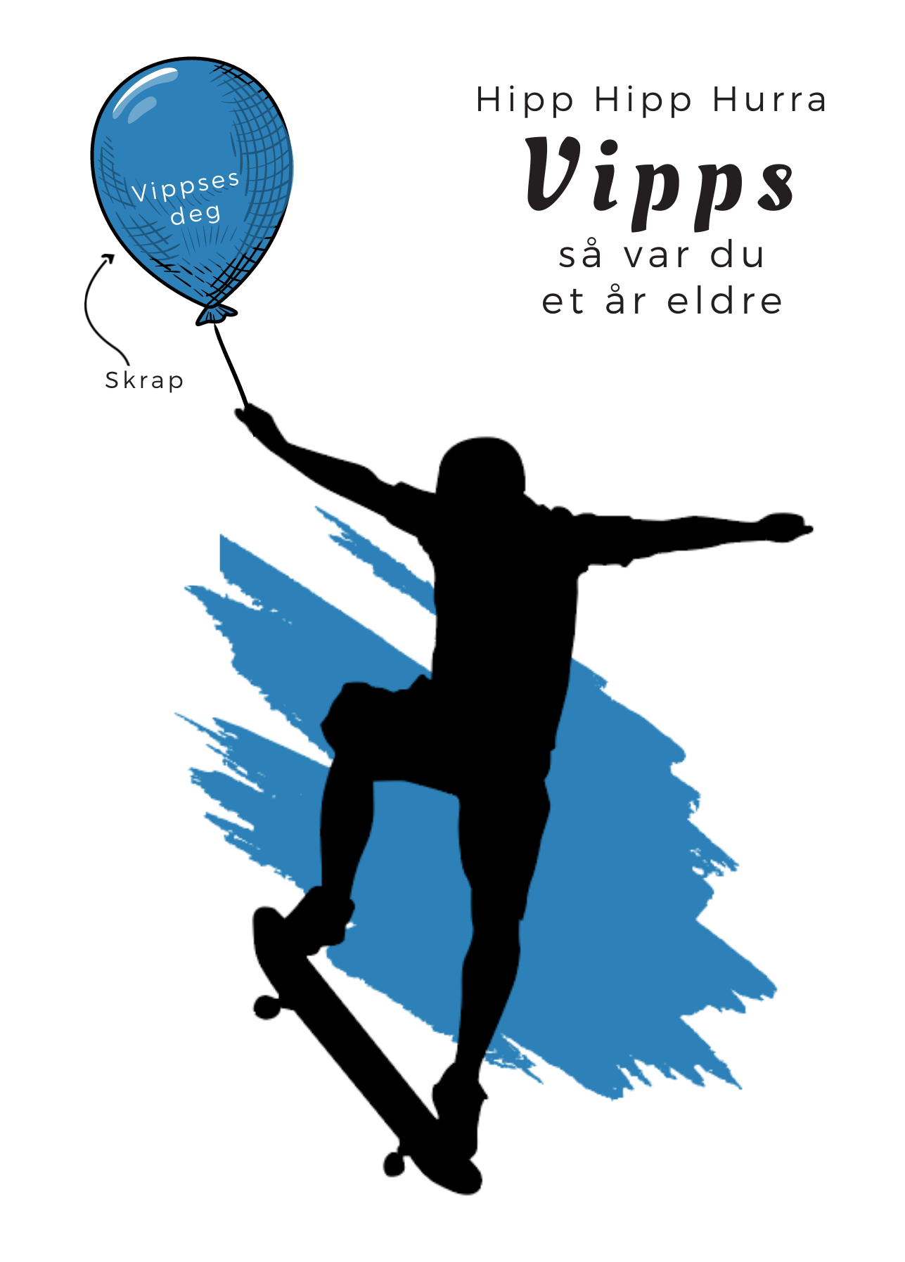 Vipps Bursdagskort - Skater Boy
