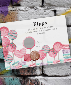 Vipps Bursdagskort - Cake Pops
