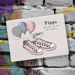 Vipps Bursdagskort - Pink Sneakers