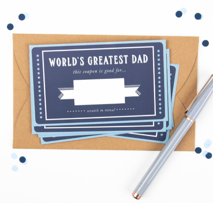 Paprika Paperie "Fathers Day" Scratch-Card - 6pk