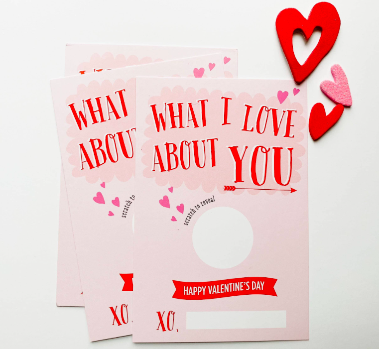 Paprika Paperie "Valentines Day" Scratch-Card - 2pk