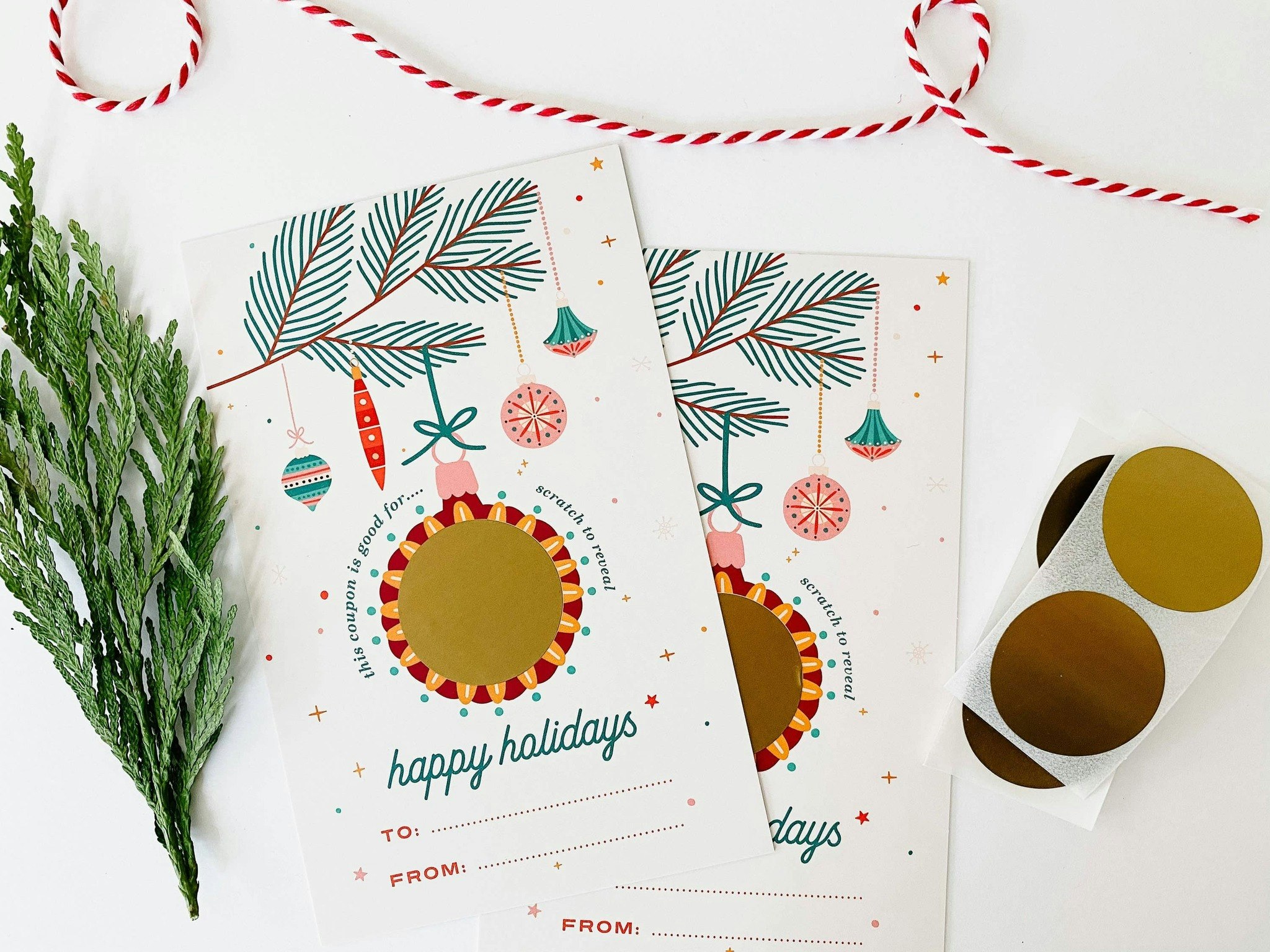 Paprika Paperie Christmas Scratch Off Cards - 3pk