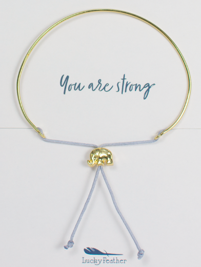 Lucky Feather - "You are STRONG" Bracelet