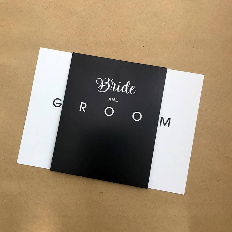 Just my Type - Bride & Groom - Triplet Card