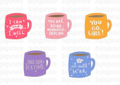Motivational Mug Sticker Set
