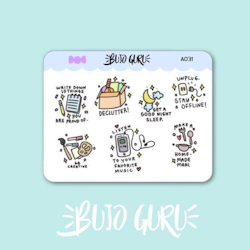 Self Care Activities Sticker Set