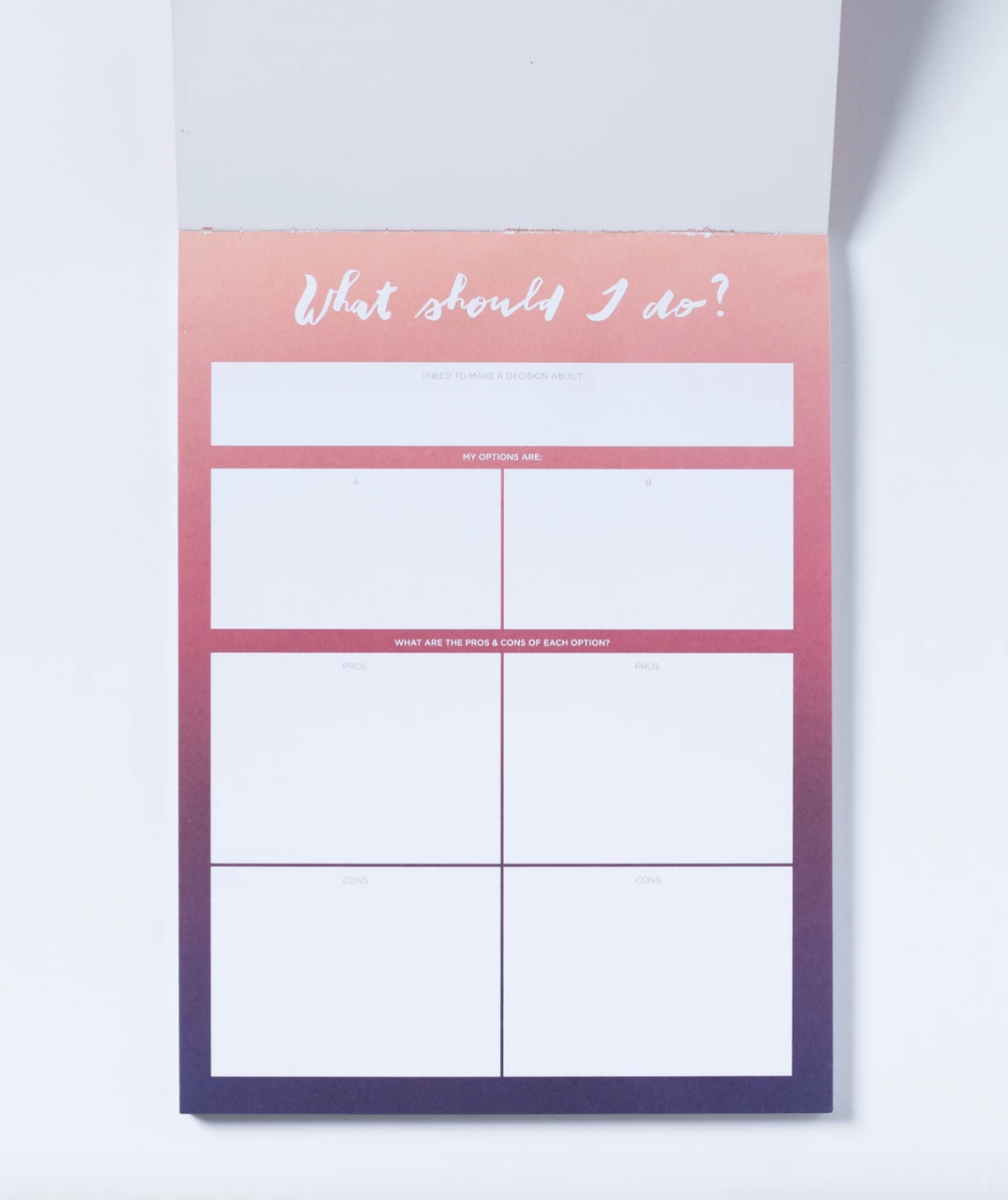 The Happiness Planner - "WHAT SHOULD I DO" NOTEPAD