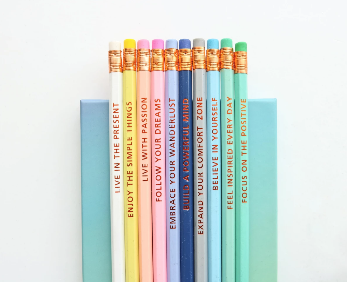 The Happiness Planner - INSPIRATIONAL PENCILS - GOLD