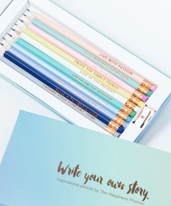 The Happiness Planner - INSPIRATIONAL PENCILS - GOLD