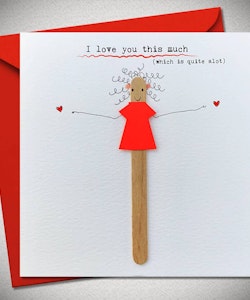 Bexy Boo Greeting Card - "I love you this much (which is quite alot)"