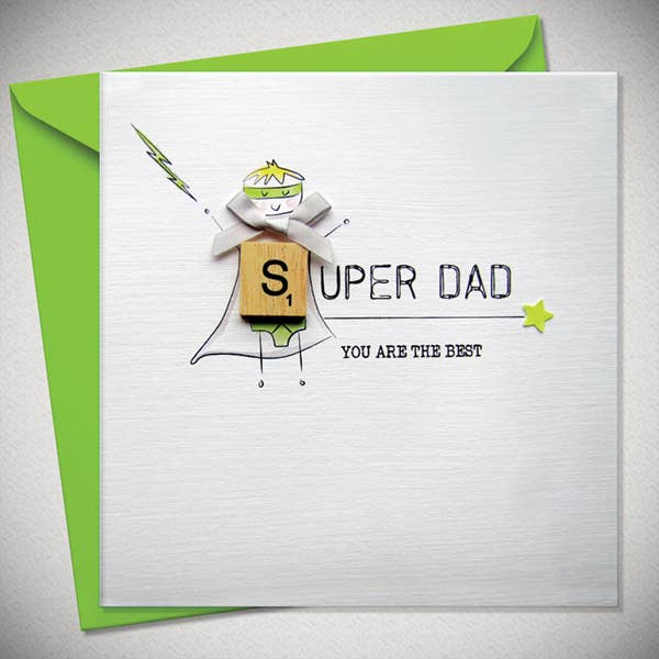 Bexy Boo Greeting Card - "SUPER DAD - You are the best"