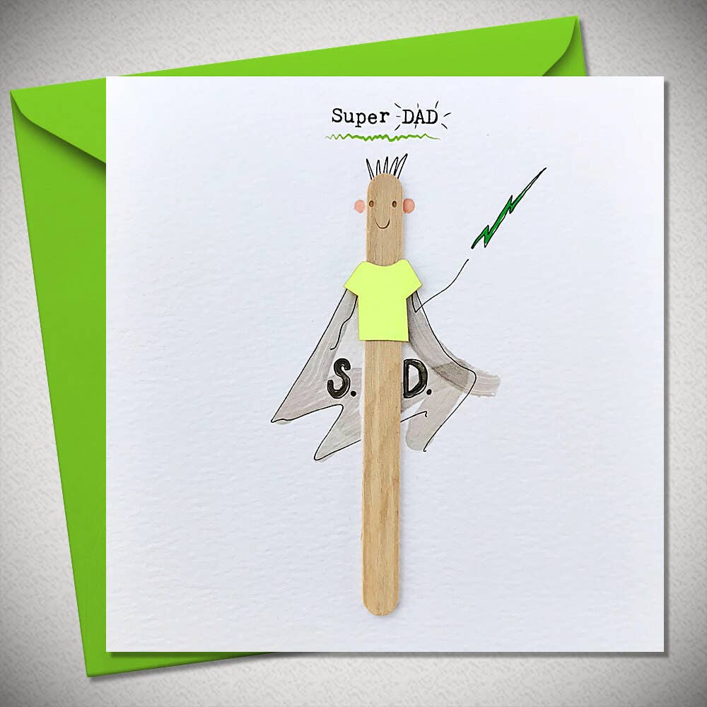 Bexy Boo Greeting Card - "SUPER DAD"