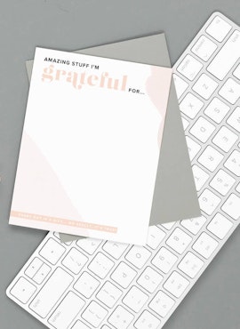 Kitty Meow Boutique- "Amazing Stuff I'm GRATEFUL for"  - Small Notepad