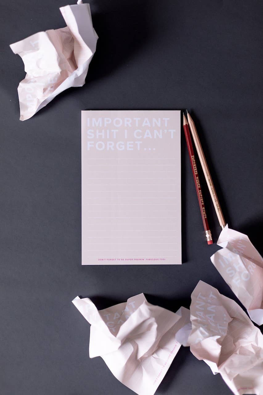 Kitty Meow Boutique- "Important $#!T I Can't Forget"  - Notepad