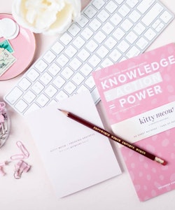 Kitty Meow Boutique- "Knowledge + Action = Power"  - Notepad