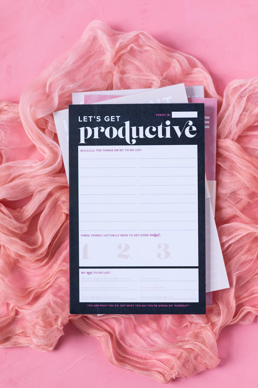 Kitty Meow Boutique- "Let's Get Productive"  - Notepad