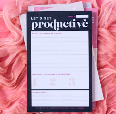 Kitty Meow Boutique- "Let's Get Productive"  - Notepad